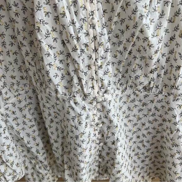 Old Navy Long-Sleeve Button-Front Floral Poet Blouse Size XL Peasant Hippie Boho - Picture 5 of 8